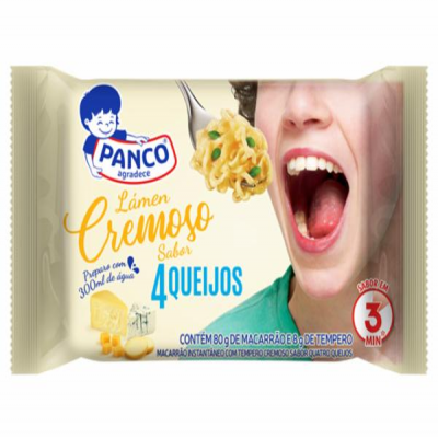 MACARRÃO INSTANTÂNEO PANCO 4 QUEIJOS 88G