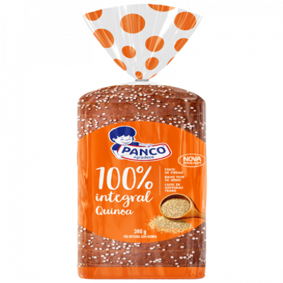 PÃO 100% INTEGRAL QUINOA PANCO 380 GRAMAS