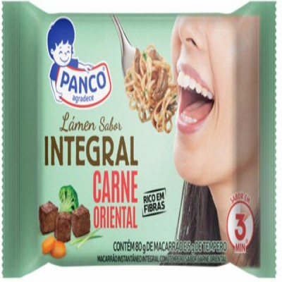 MACARRÃO INSTANTÂNEO PANCO INTEGRAL CARNE ORIENTAL 85G