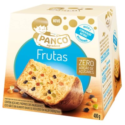 PANETONE FRUTAS ZERO 400 GRAMAS