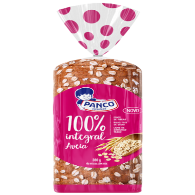 PÃO DE FORMA PANCO 100% INTEGRAL AVEIA 380 GRAMAS