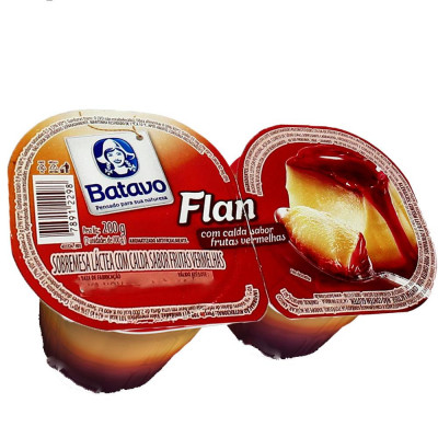 FLAN BATAVO FRUTAS VERMELHAS 200G