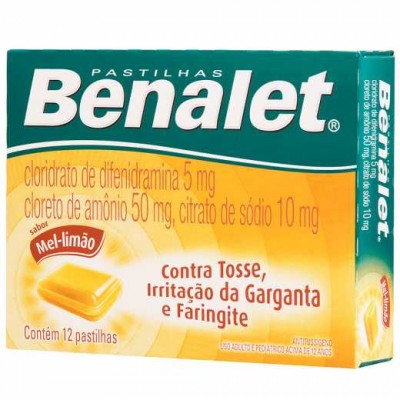 BENALET MEL E LIMÃO 12 PASTILHAS