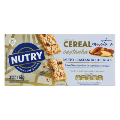 BARRA DE CEREAL NUTRY CASTANHA DO PARÁ 66 G