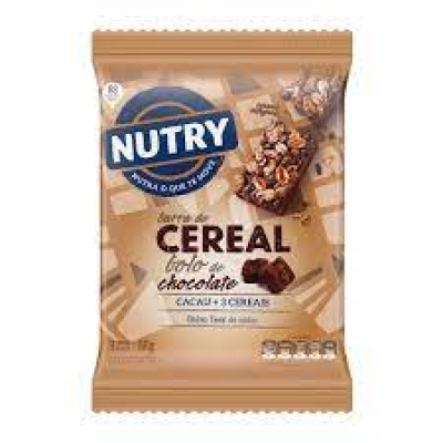 BARRA DE CEREAL NUTRY BOLO CHOCOLATE LIGHT 66 GRAMAS