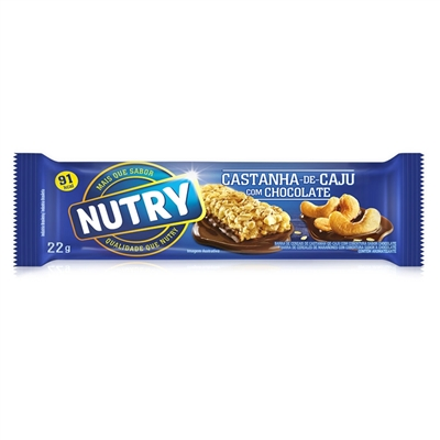 BARRA DE CEREAL NUTRY CASTANHA DE CAJU COM CHOCOLATE 22G