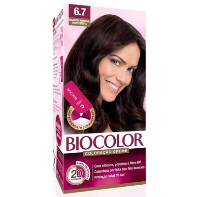 TINTURA BIOCOLOR 6.7 MARROM NATURAL IRRESISTÍVEL