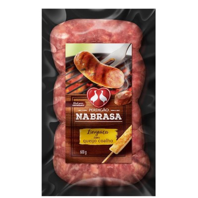 LINGUIÇA TOSCANA PERDIGÃO NA BRASA COM QUEIJO 600 G