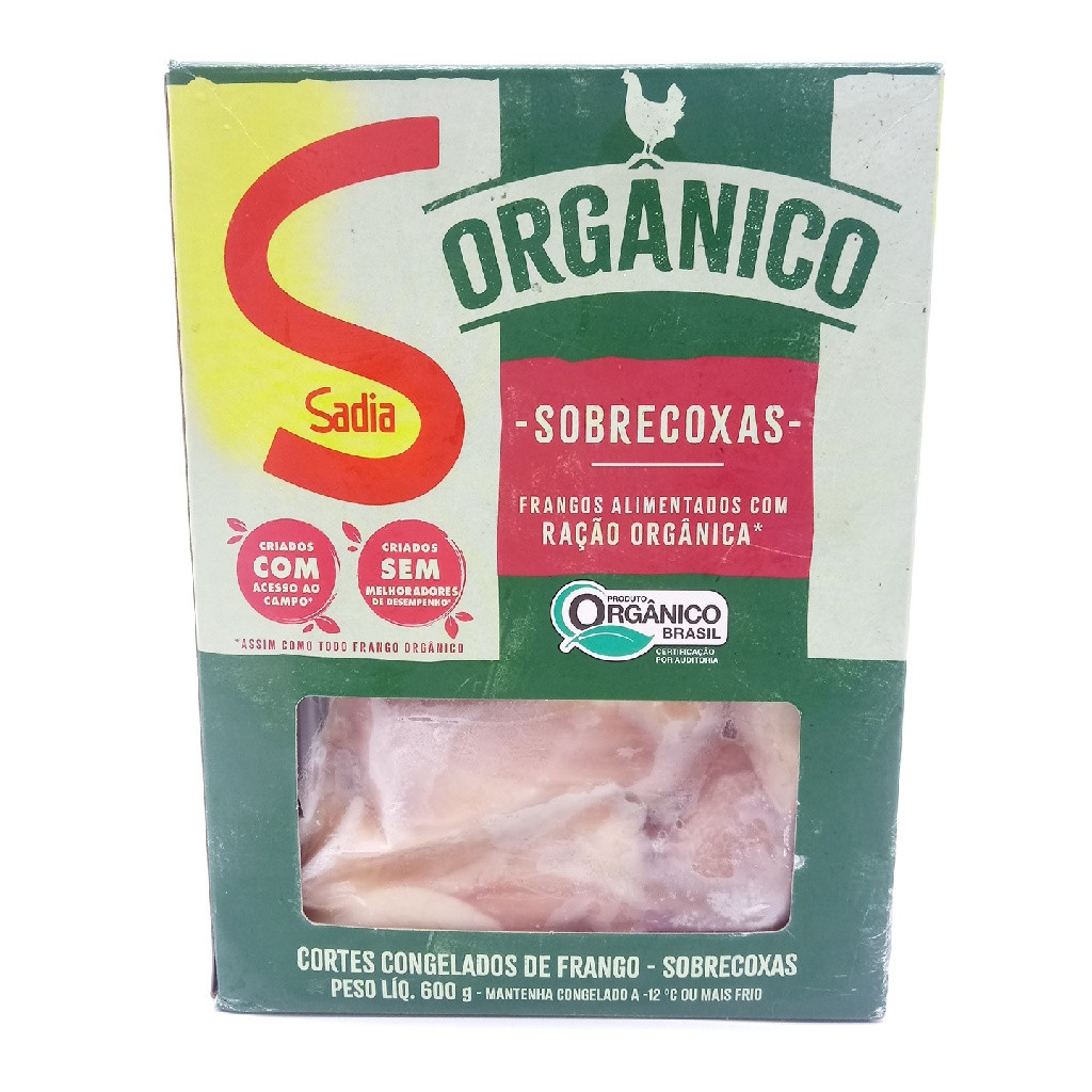 SOBRECOXAS DE FRANGO SADIA ORGÂNICO 600 GRAMAS