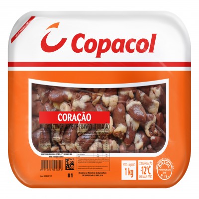 CORAÇÃO COPACOL CONGELADO BANDEJA 1 KG