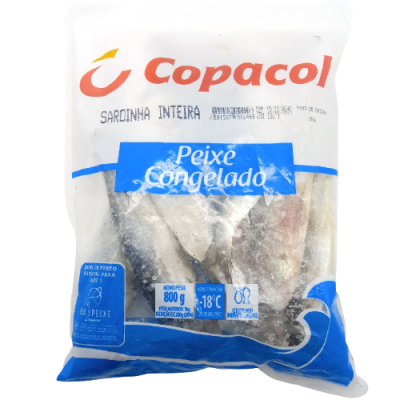 SARDINHA COPACOL INTEIRA CONGELADO 800 G