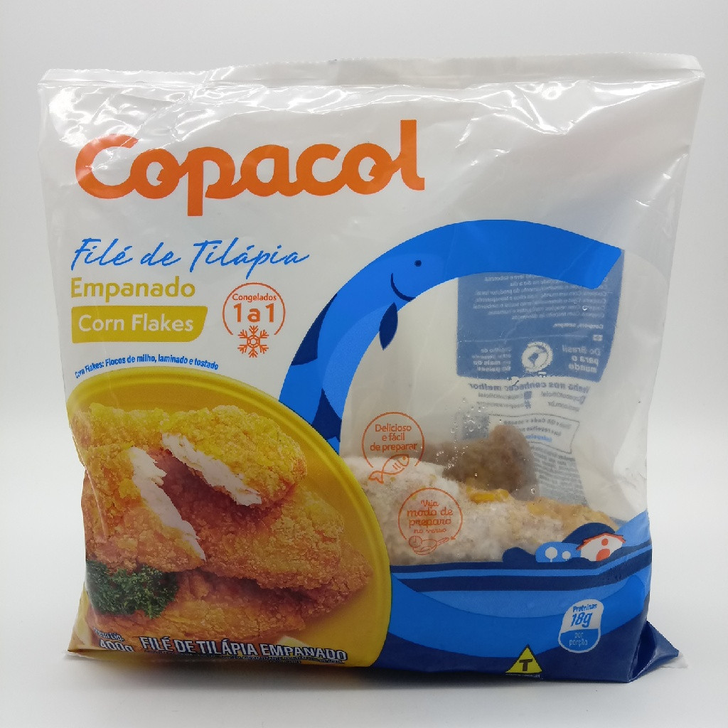 FILÉ DE TILÁPIA COPACOL EMPANADO CORN FLAKES 400 G