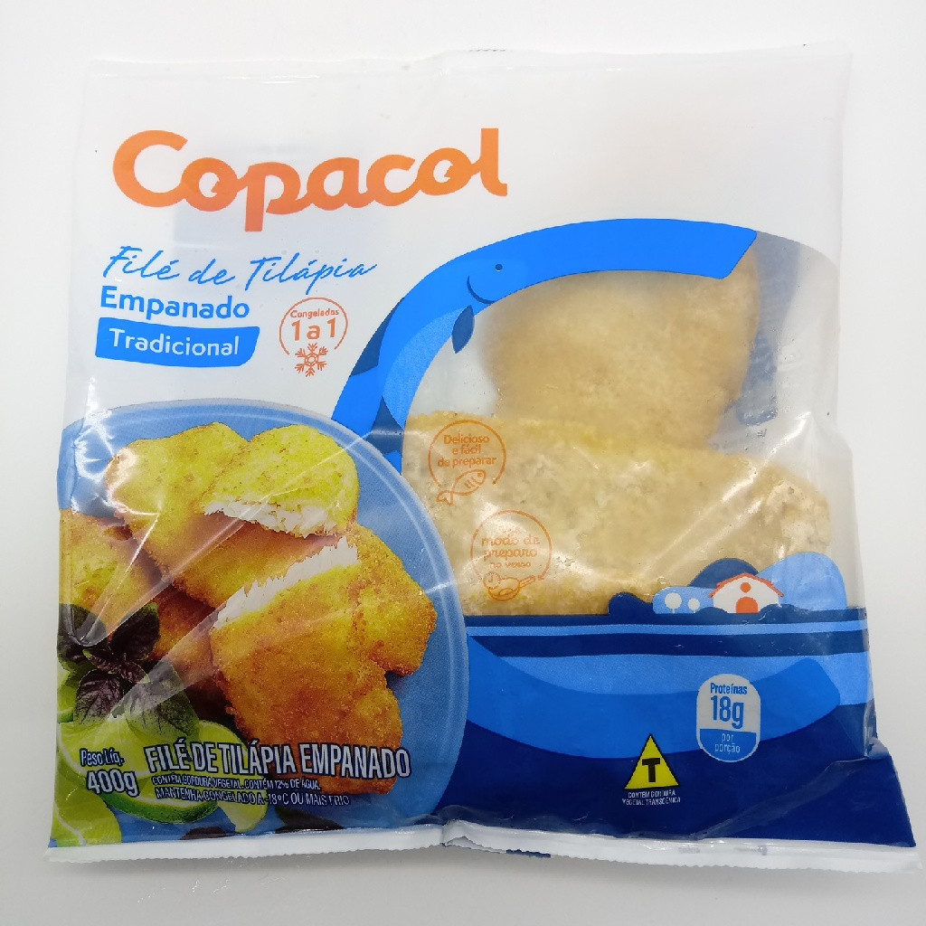 FILÉ DE TILÁPIA COPACOL EMPANADO TRADICIONAL 400 G