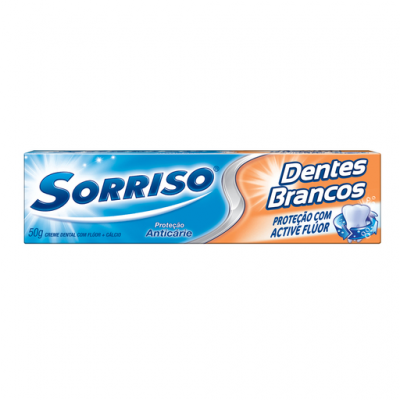 CREME DENTAL SORRISO DENTES BRANCOS 50 GRAMAS