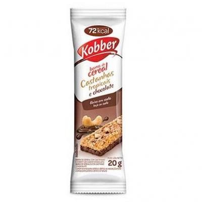 BARRA DE CEREAL KOBBER CASTANHAS E CHOCOLATE 20G