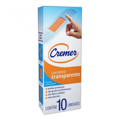 CURATIVO CREMER TRANSPARENTE 10 UNIDADES