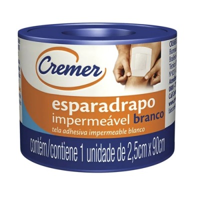 ESPARADRAPO IMPERMEÁVEL CREMER BRANCO 2,5CMX90CM