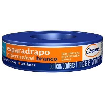 ESPARADRAPO IMPERMEÁVEL CREMER BRANCO 1,2CMX4,5M