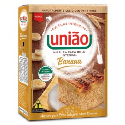 MISTURA PARA BOLO UNIÃO INTEGRAL BANANA 400G