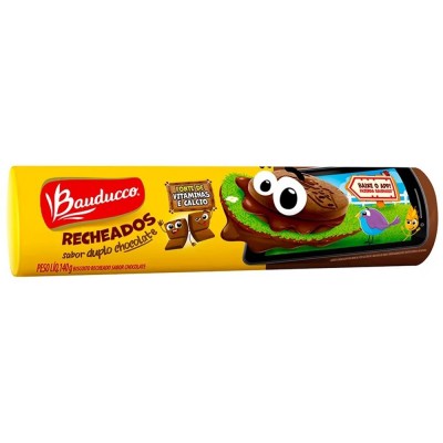 BISCOITO RECHEADO BAUDUCCO DUPLO CHOCOLATE 140 G