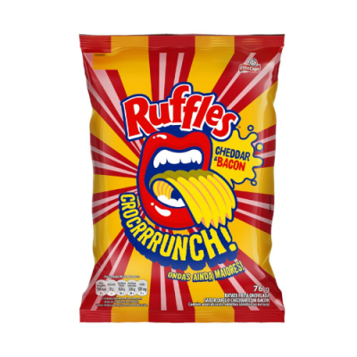 SALGADINHO ELMA CHIPS RUFFLES CHEDDAR E BACON 37G