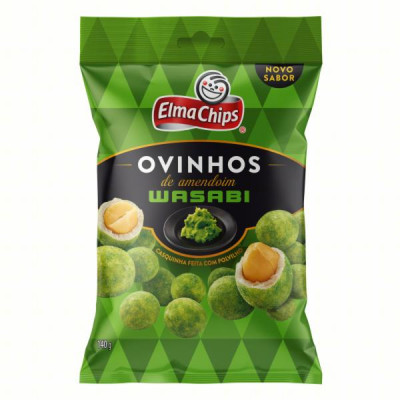 OVINHOS ELMA CHIPS AMENDOIM WASABI 140 GRAMAS