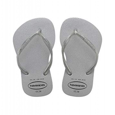 CHINELO HAVAIANA FEMININA SLIM GLOSS CINZA GELO 35/36