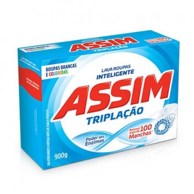 DETERGENTE EM PÓ ASSIM TRIPLAÇÃO 900G