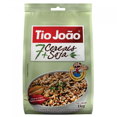 ARROZ INTEGRAL TIO JOÃO 7 CEREAIS + SOJA 500G