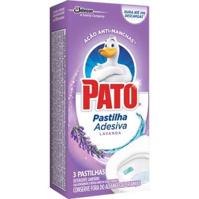 PASTILHA ADESIVA PATO LAVANDA 3 UNIDADES