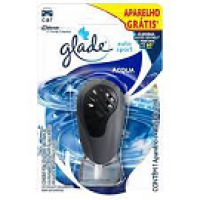 ODORIZADOR GLADE AUTO SPORT ACQUA APARELHO + REFIL 7 ML 7ML