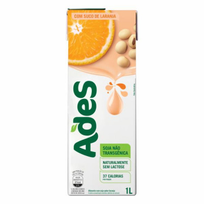 ALIMENTO COM SOJA ADES SABOR LARANJA 1 LITRO