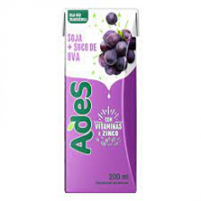 SUCO ADES SOJA UVA 200 ML