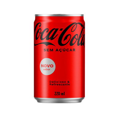 REFRIGERANTE COCA-COLA SEM AÇÚCAR LATA 220 ML