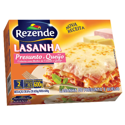 LASANHA REZENDE PRESUNTO E QUEIJO 600G