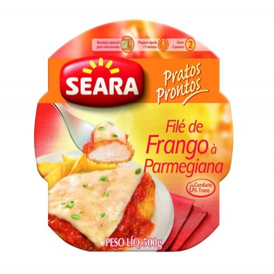 FILÉ DE FRANGO SEARA PARMEGIANA 500G