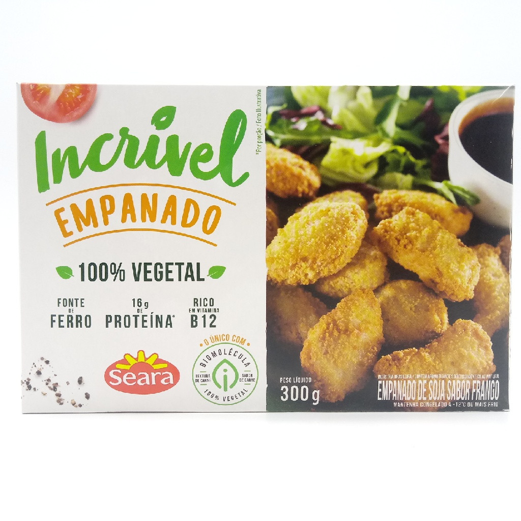 EMPANADO SEARA INCRÍVEL 100% VEGETAL 300 G