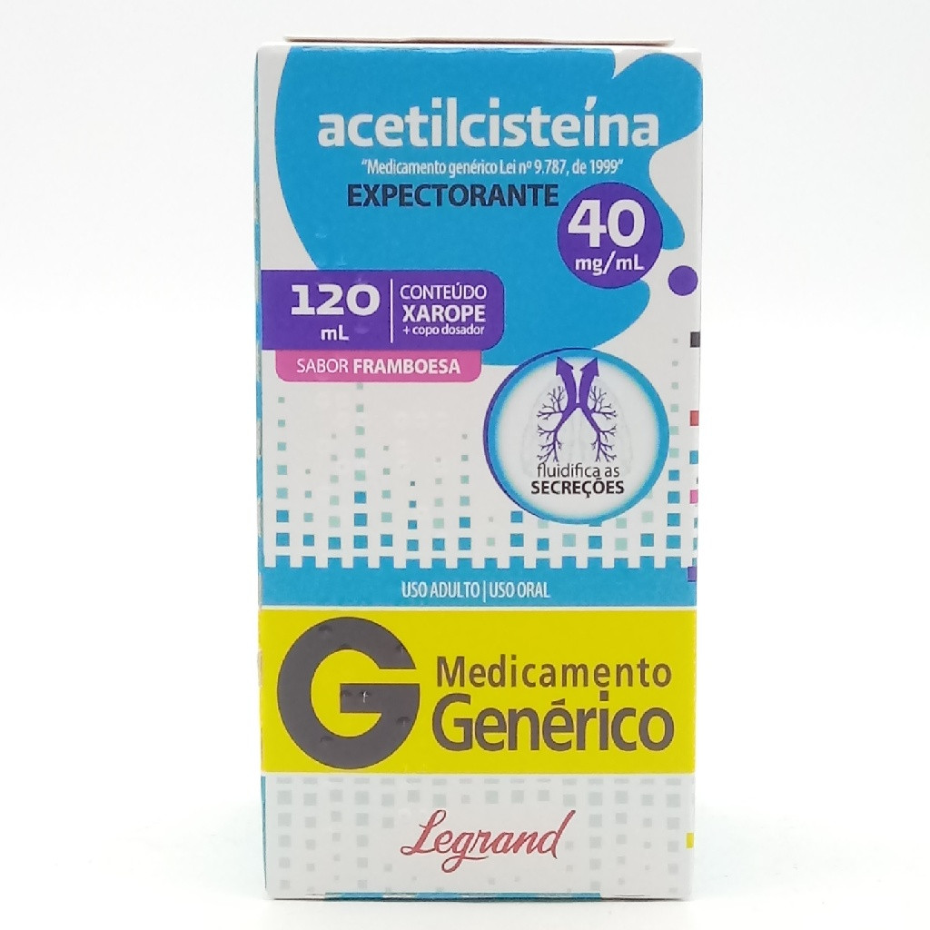 ACETILCISTEINA XAROPE 40MG GENÉRICO LEGRAND 120ML