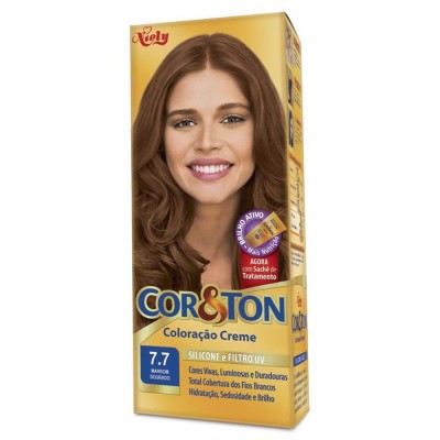 TINTURA COR&TON 7.7 MARROM DOURADO