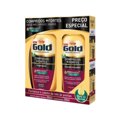 KIT NIELY GOLD COMPRIDOS FORTES SHAMPOO 275ML + CONDICIONADOR 175ML