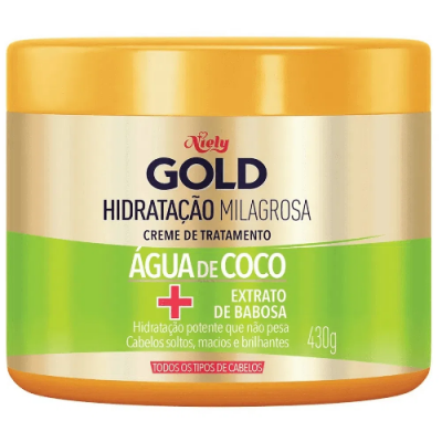 CREME DE TRATAMENTO NIELY GOLD ÁGUA DE COCO 430G