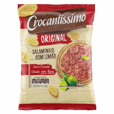 SALGADINHO CROCANTISSIMO ORIGINAL SALAMINHO COM LIMÃO 40 G