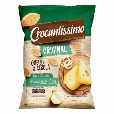 SALGADINHO CROCANTÍSSIMO ORIGINAL QUEIJO & CEBOLA 40 GRAMAS