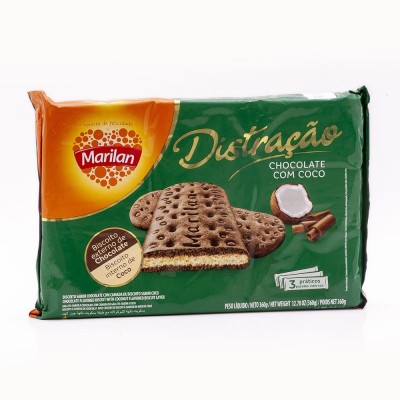 BISCOITO MARILAN DISTRAÇÃO CHOCOLATE COM COCO 340G