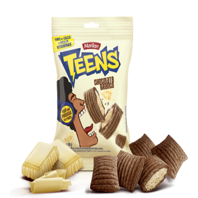 BISCOITO MARILAN TEENS CHOCOLATE BRANCO 80G