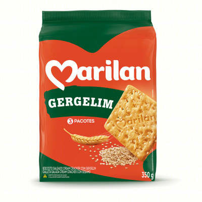 BISCOITO MARILAN CREAM CRACKER GERGELIM 350 GRAMAS