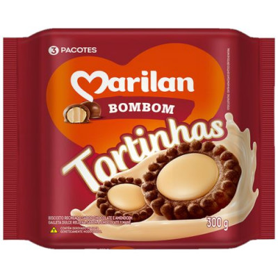 BISCOITO MARILAN TORTINHA BOMBOM 300 GRAMAS