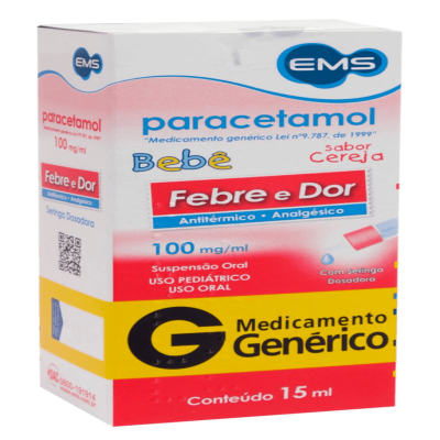 PARACETAMOL 100MG GOTAS 15ML GENÉRICO EMS