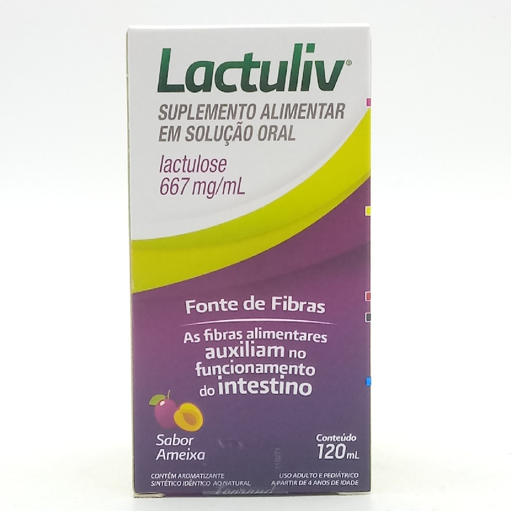 LACTULIV SUPLEMENTO ALIMENTAR EM SOLUÇÃO ORAL LACTULOSE 667MG/ML SABOR AMEIXA 120ML