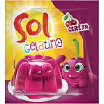 GELATINA SOL SABOR CEREJA 25 GRAMAS